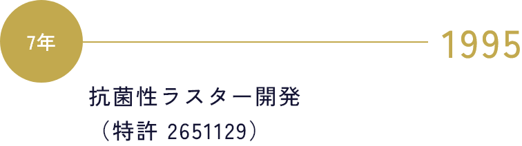 1995 抗菌性ラスター開発（特許 2651129）